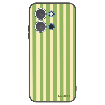 Picasee silikonski črni ovitek za Xiaomi Redmi 15C 4G - Lines Matcha