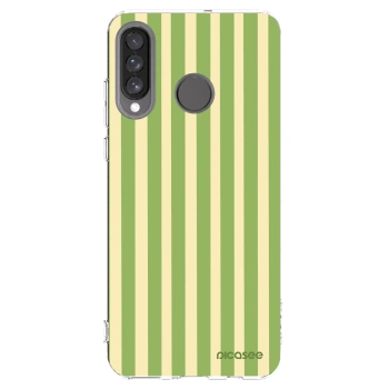 Picasee silikonski prozorni ovitek za Huawei P30 Lite - Lines Matcha