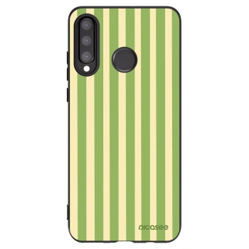 Picasee silikonski črni ovitek za Huawei P30 Lite - Lines Matcha