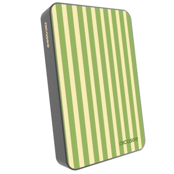 Picasee Prenosna baterija z MagSafe 10 000 mAh Siva - Lines Matcha