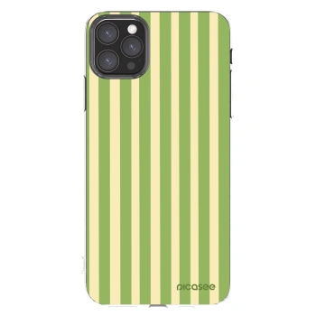 Picasee silikonski prozorni ovitek za Apple iPhone 11 Pro Max - Lines Matcha