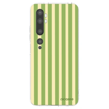 Picasee silikonski prozorni ovitek za Xiaomi Mi Note 10 (Pro) - Lines Matcha