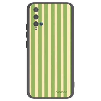 Picasee silikonski črni ovitek za Huawei Nova 5T - Lines Matcha