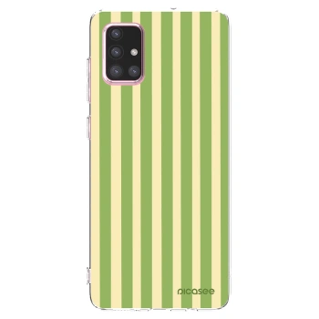 Picasee silikonski prozorni ovitek za Samsung Galaxy A71 A715F - Lines Matcha