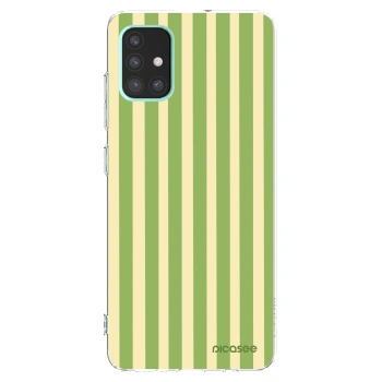 Picasee silikonski prozorni ovitek za Samsung Galaxy A51 A515F - Lines Matcha