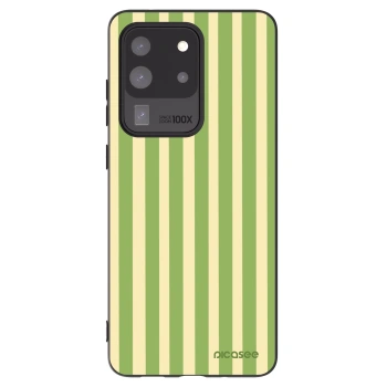 Picasee silikonski črni ovitek za Samsung Galaxy S20 Ultra 5G G988F - Lines Matcha