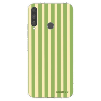 Picasee silikonski prozorni ovitek za Huawei P40 Lite E - Lines Matcha