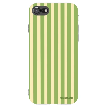 Picasee silikonski prozorni ovitek za Apple iPhone SE 2020 - Lines Matcha