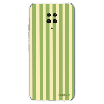 Picasee silikonski prozorni ovitek za Xiaomi Redmi Note 9 Pro - Lines Matcha