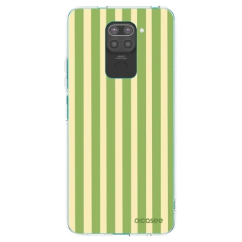 Picasee silikonski črni ovitek za Xiaomi Redmi Note 9 - Lines Matcha