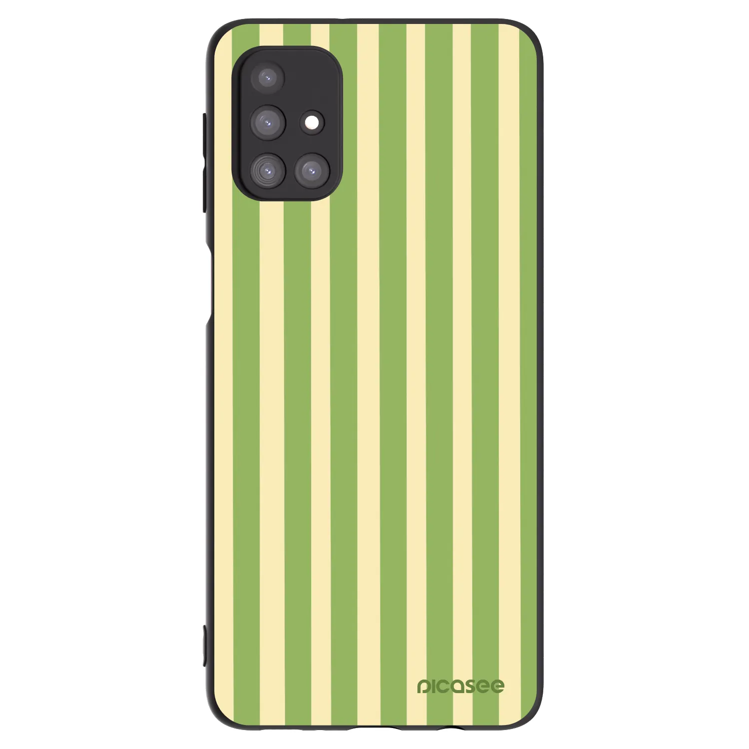 Picasee silikonski črni ovitek za Samsung Galaxy M31s - Lines Matcha