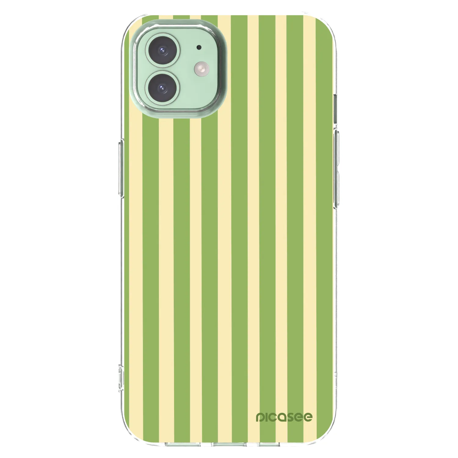 Picasee silikonski prozorni ovitek za Apple iPhone 12 - Lines Matcha