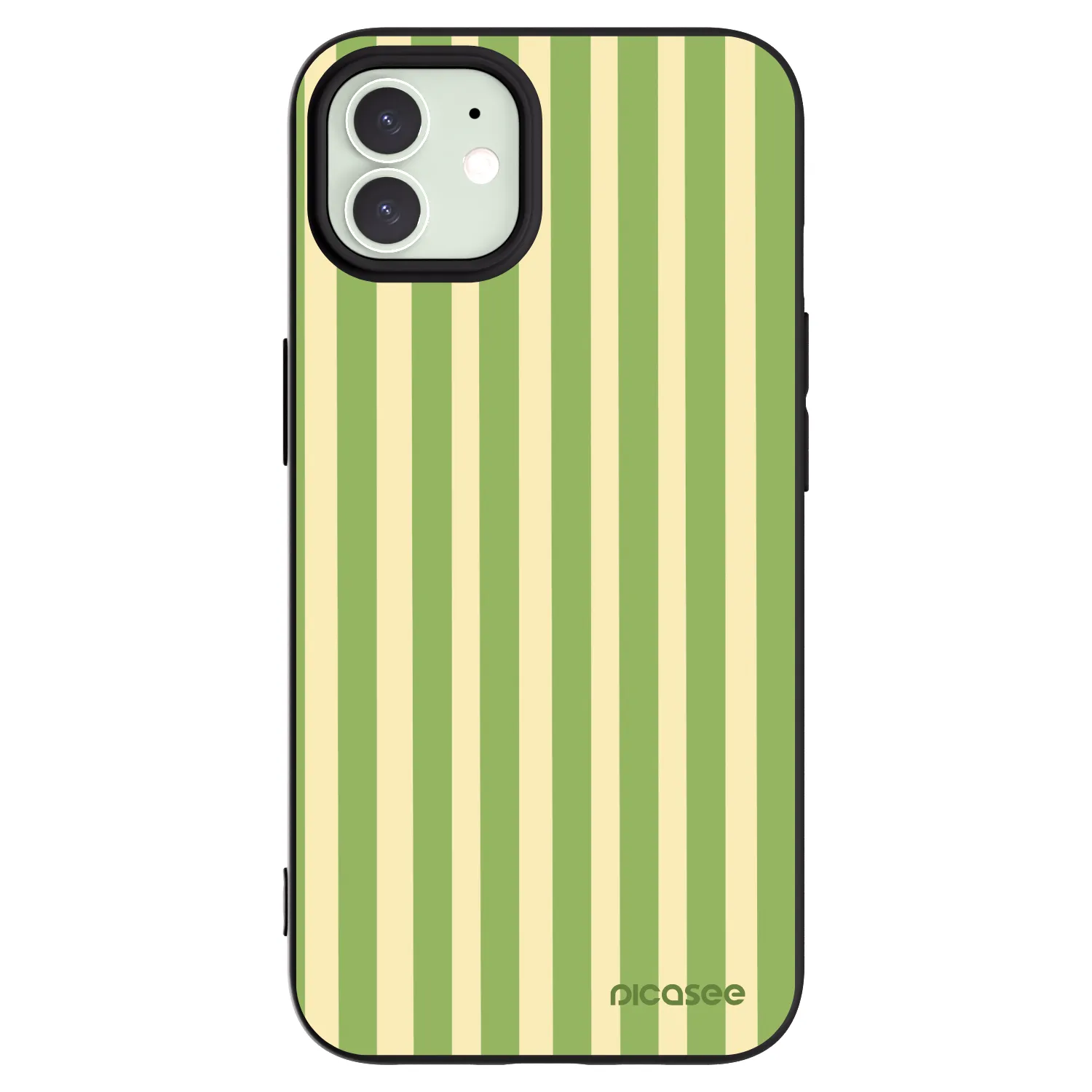 Picasee silikonski črni ovitek za Apple iPhone 12 Pro - Lines Matcha
