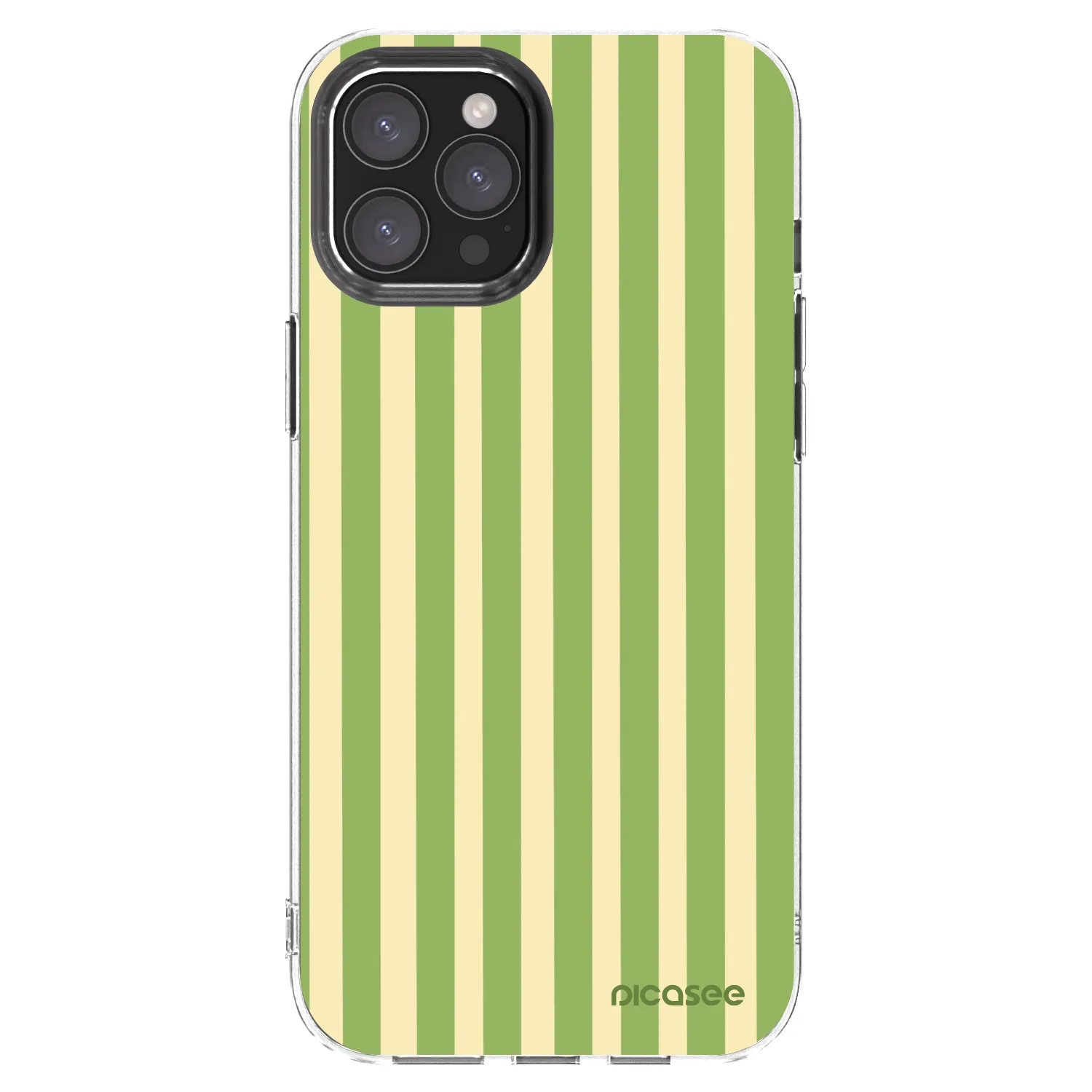 Picasee silikonski prozorni ovitek za Apple iPhone 12 Pro Max - Lines Matcha