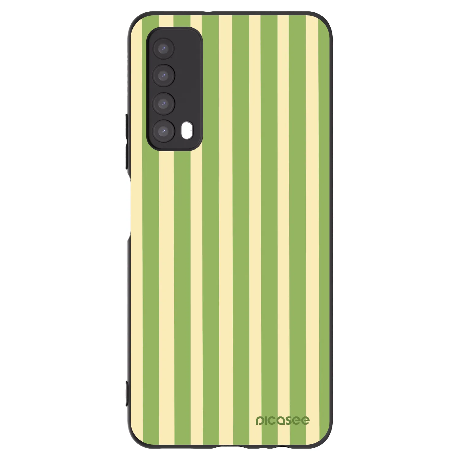 Picasee silikonski črni ovitek za Huawei P Smart 2021 - Lines Matcha