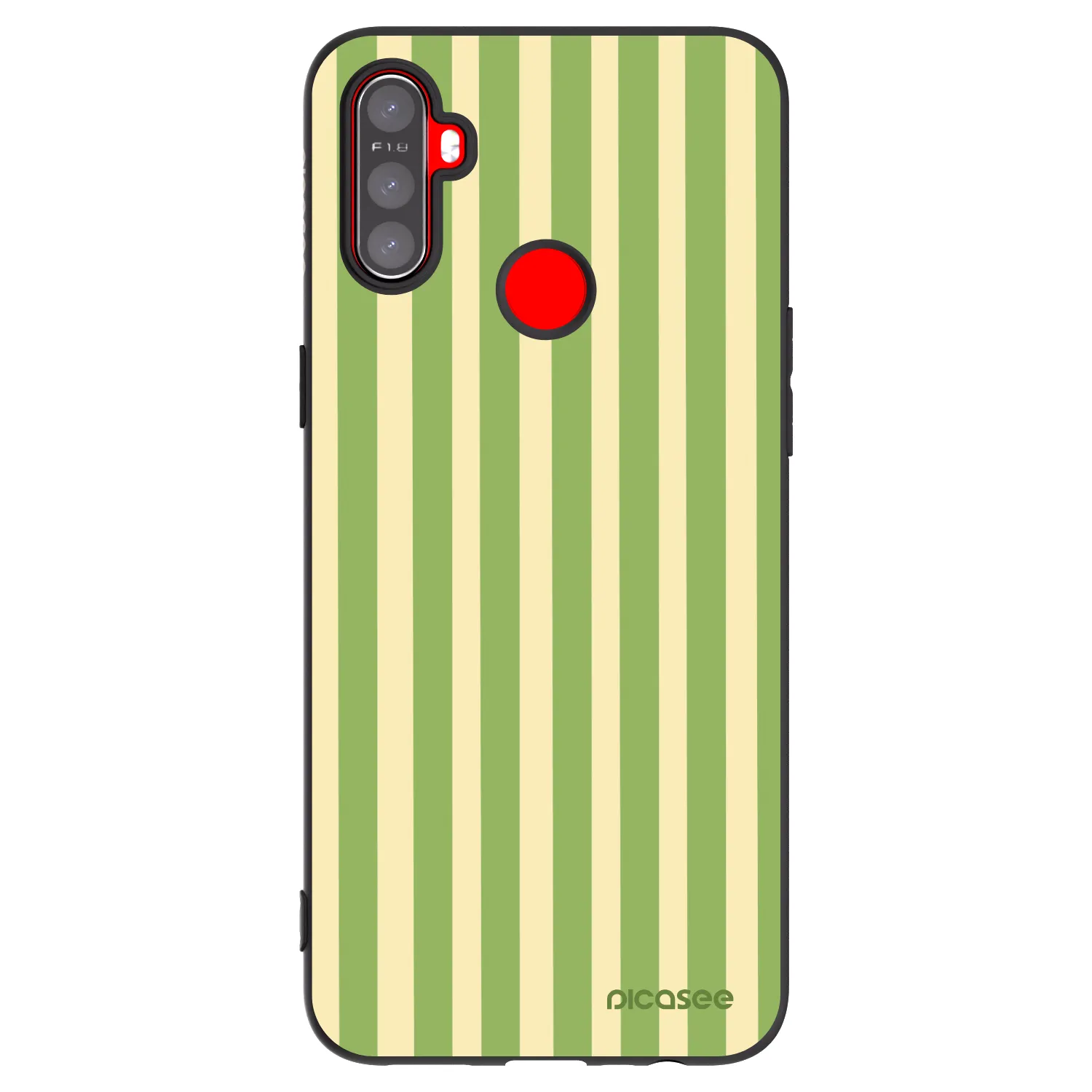 Picasee silikonski črni ovitek za Realme C3 - Lines Matcha