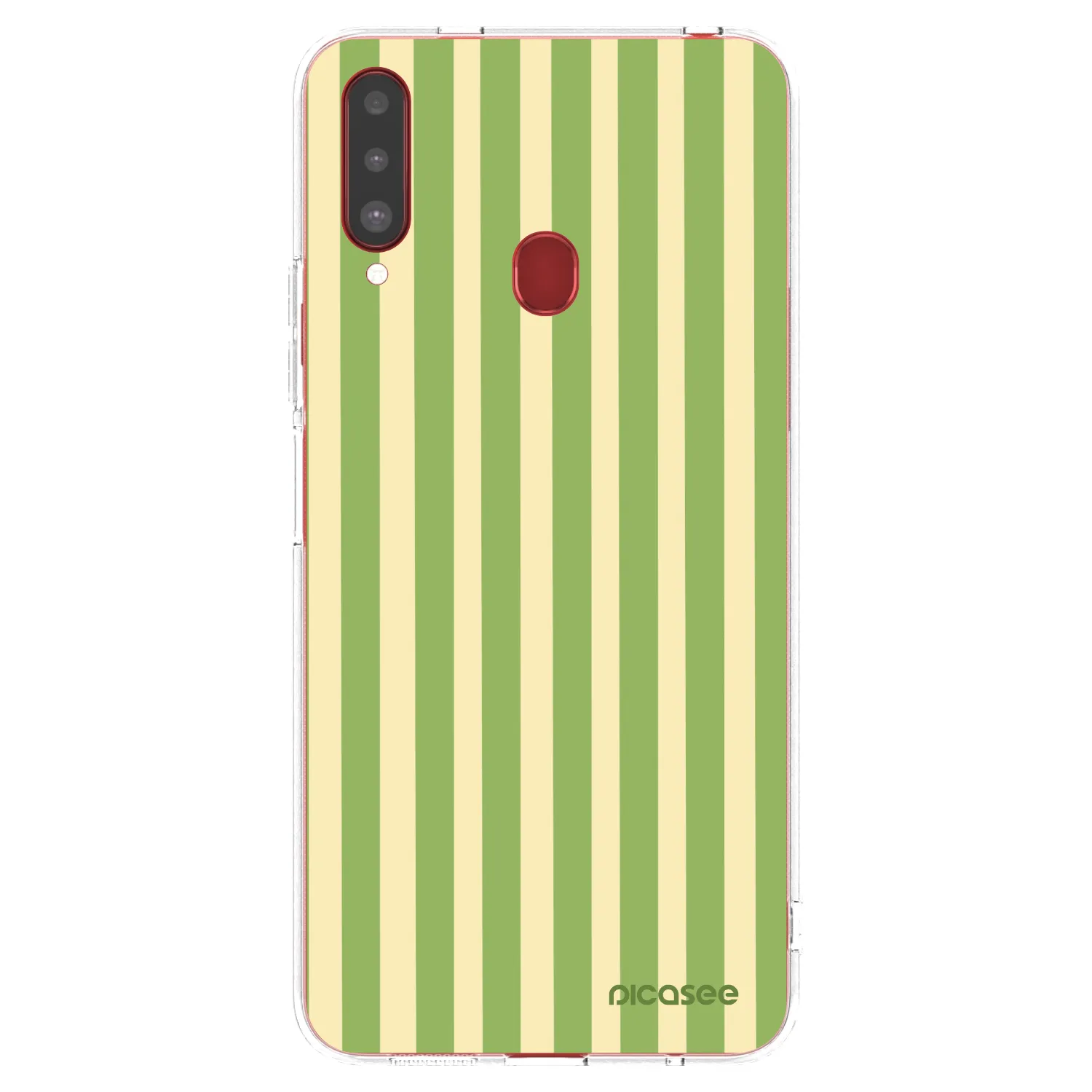 Picasee silikonski prozorni ovitek za Samsung Galaxy A20s - Lines Matcha