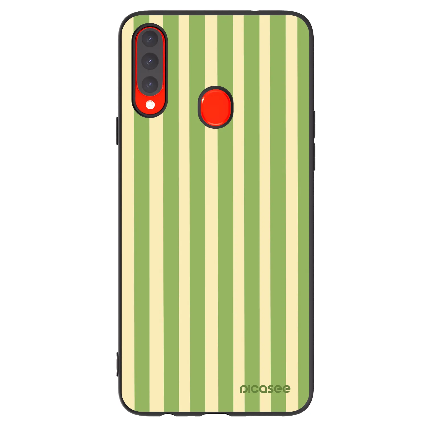 Picasee silikonski črni ovitek za Samsung Galaxy A20s - Lines Matcha