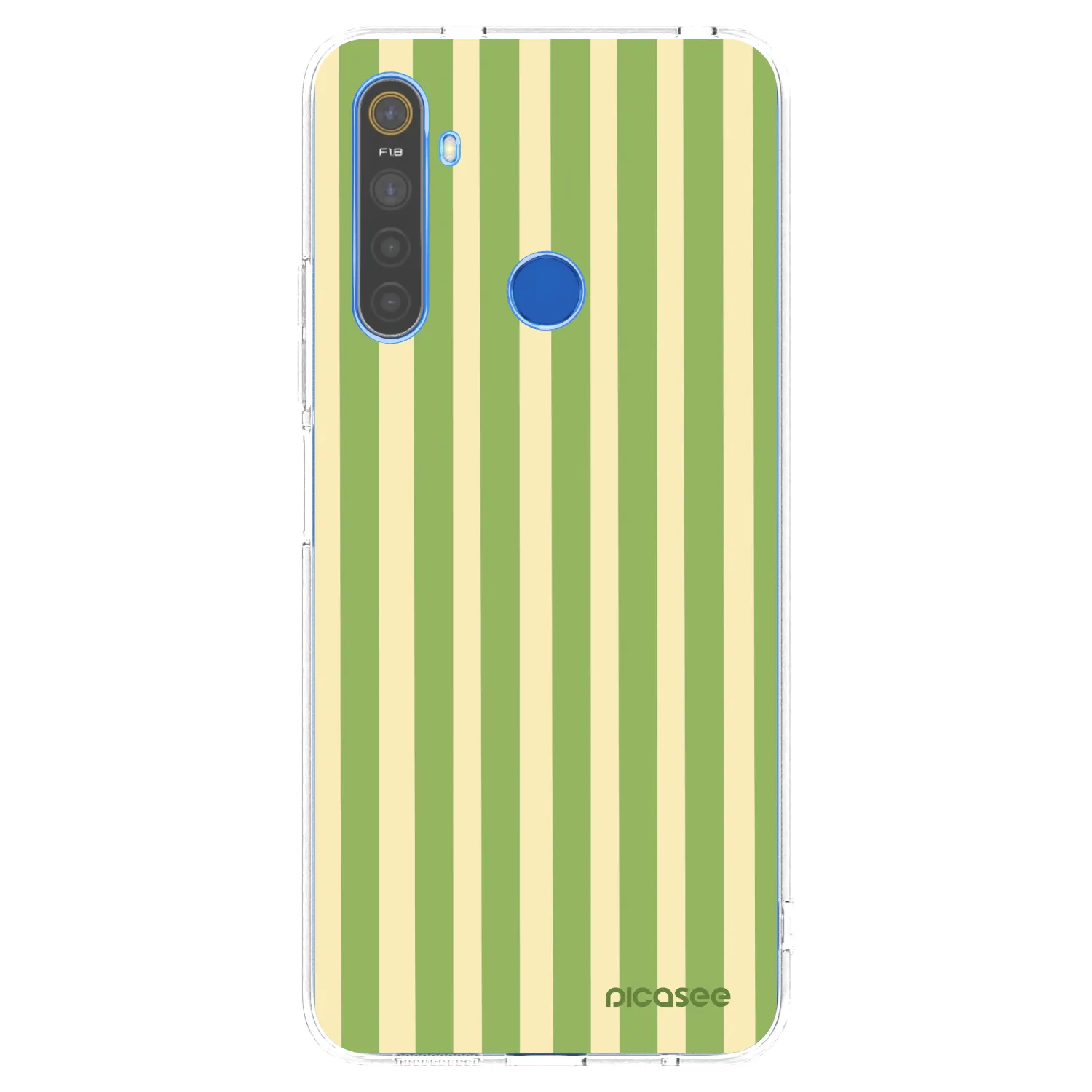 Picasee silikonski prozorni ovitek za Realme 5 - Lines Matcha