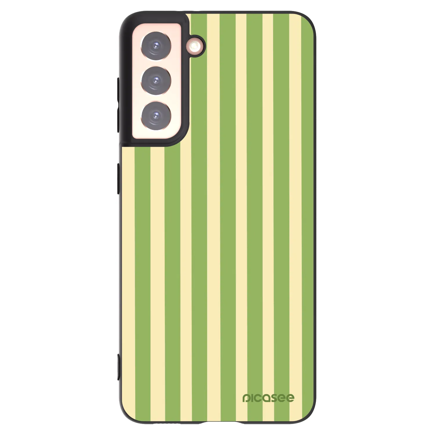 Picasee silikonski črni ovitek za Samsung Galaxy S21 5G G991B - Lines Matcha