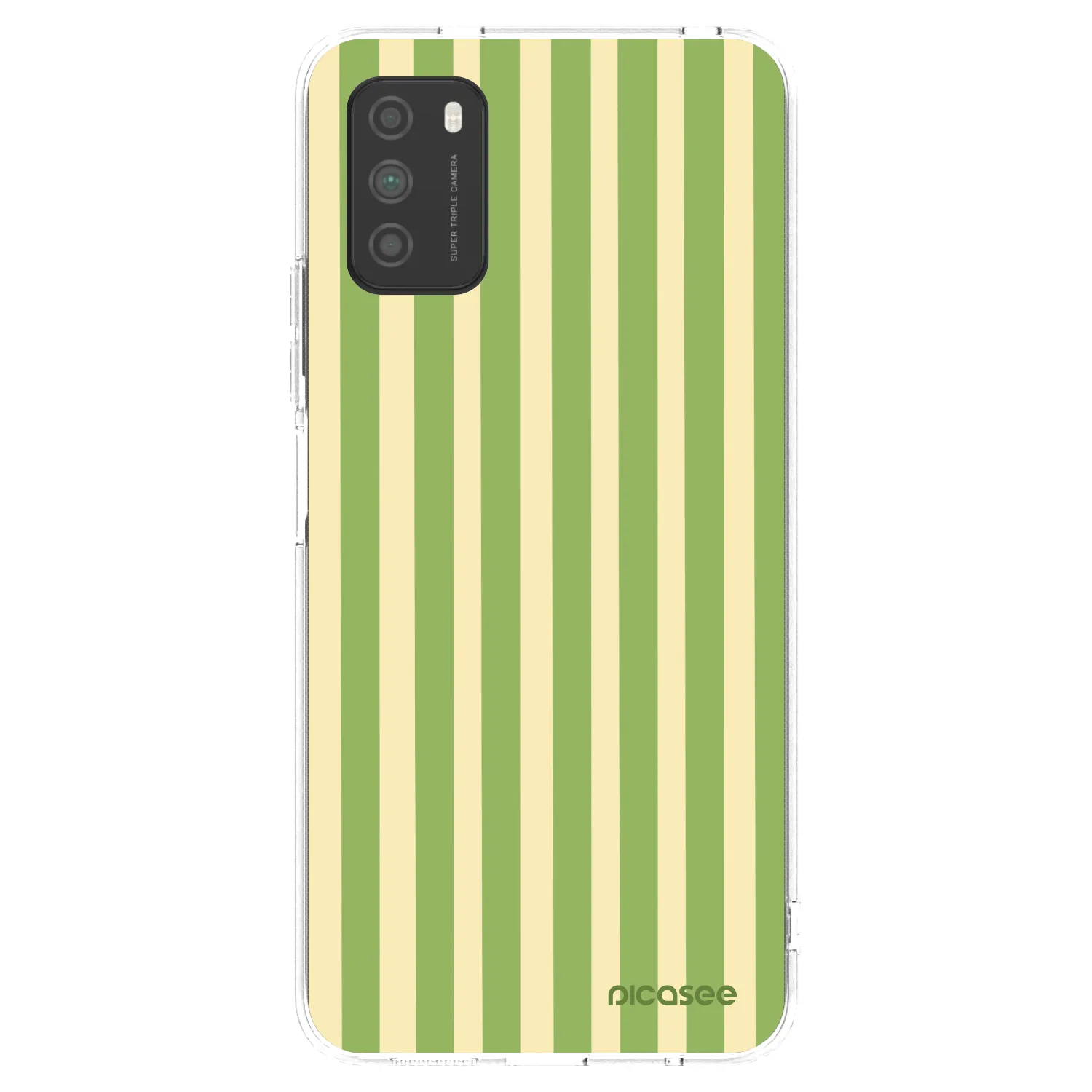 Picasee silikonski prozorni ovitek za Xiaomi Poco M3 - Lines Matcha