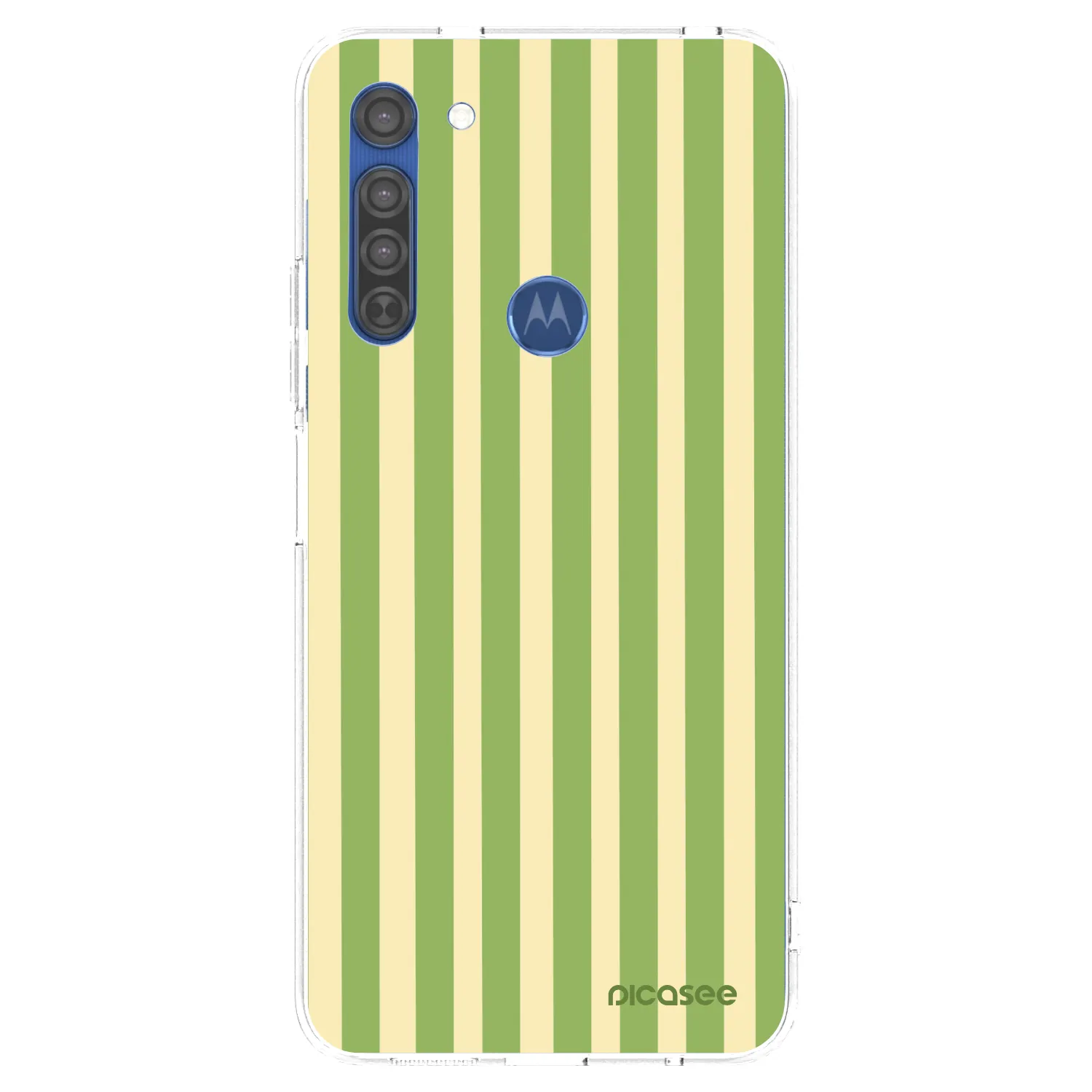 Picasee silikonski prozorni ovitek za Motorola Moto G8 - Lines Matcha