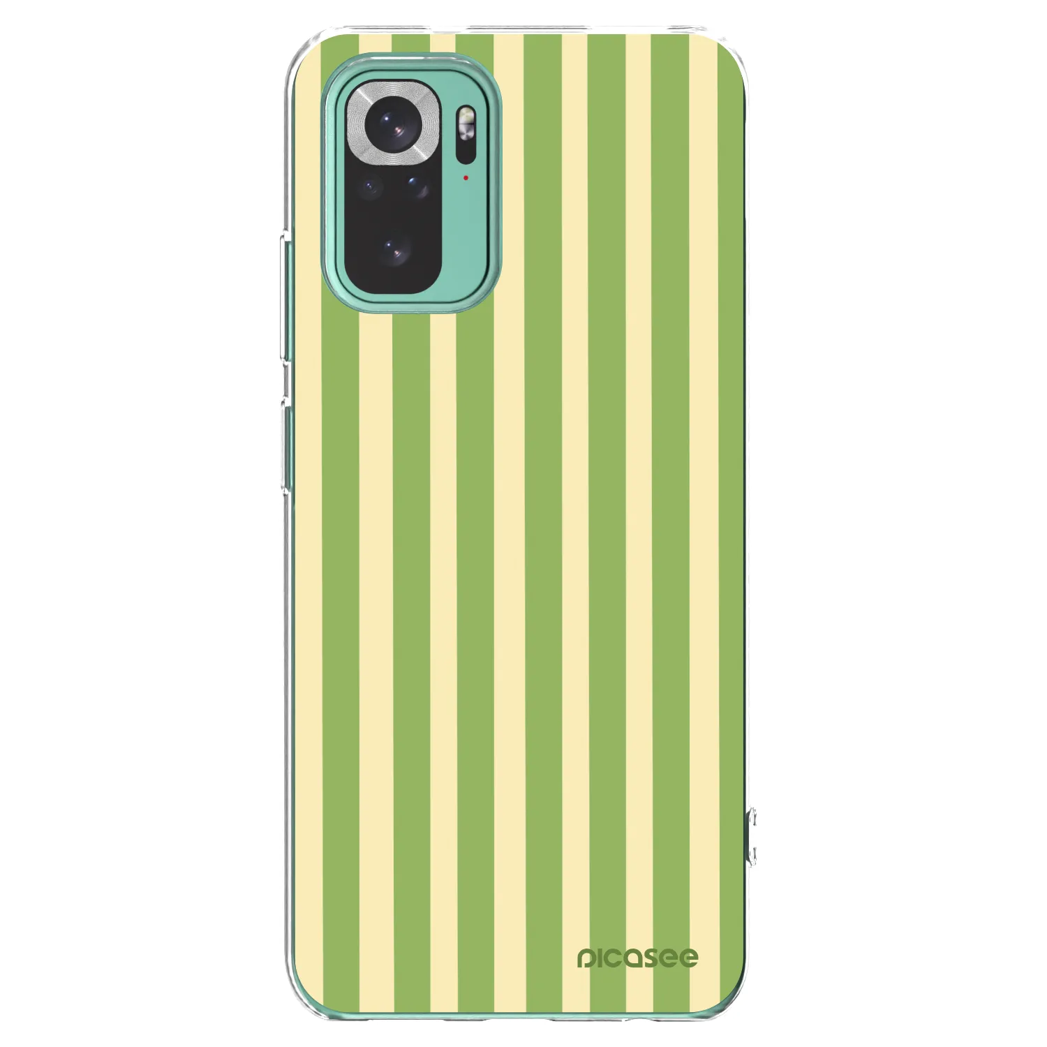 Picasee silikonski prozorni ovitek za Xiaomi Redmi Note 10 Pro - Lines Matcha