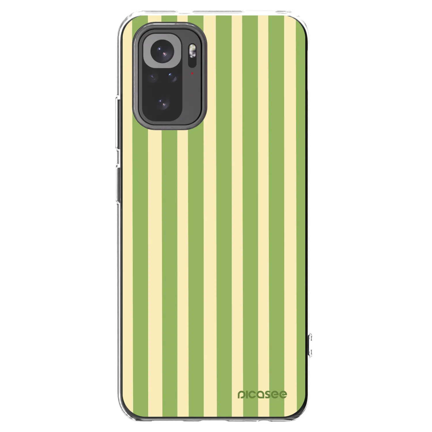Picasee silikonski prozorni ovitek za Xiaomi Redmi Note 10S - Lines Matcha