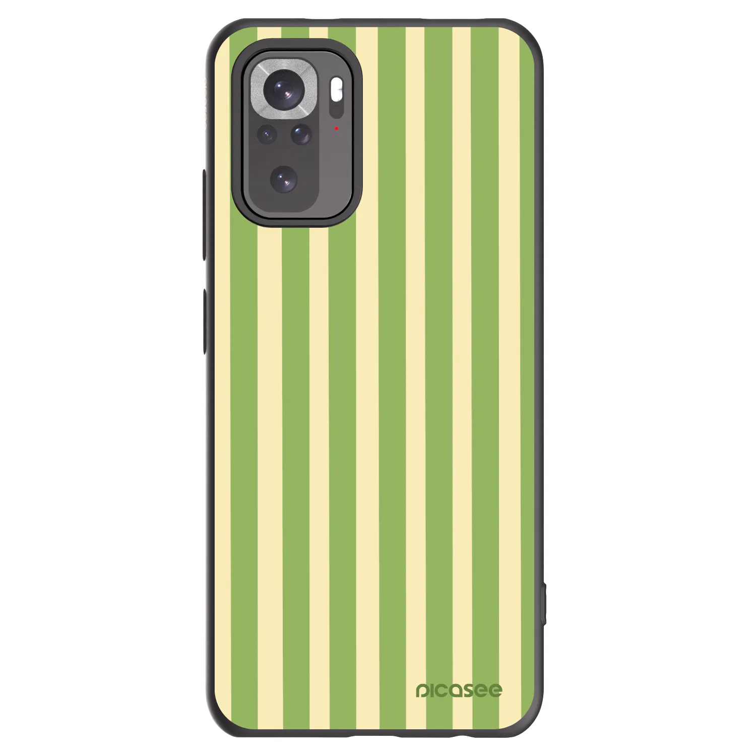 Picasee silikonski črni ovitek za Xiaomi Redmi Note 10S - Lines Matcha