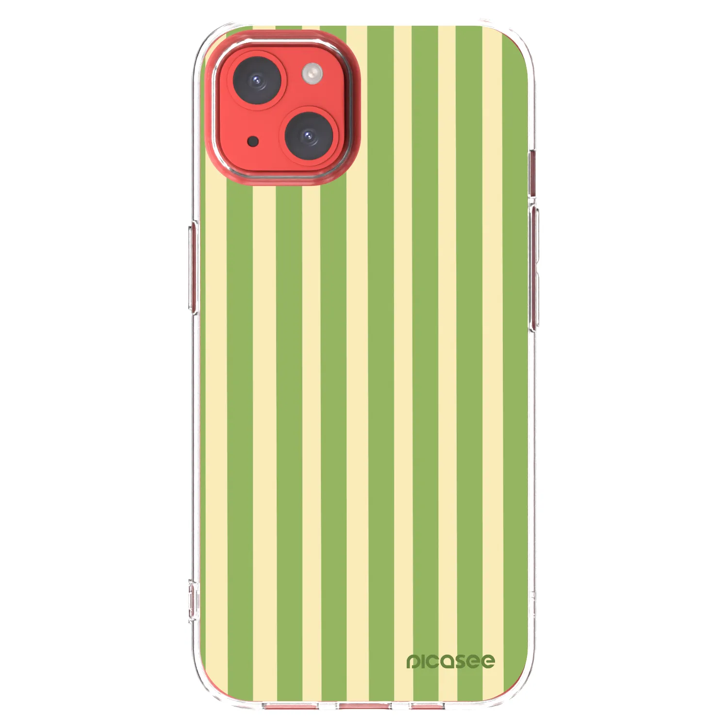 Picasee silikonski prozorni ovitek za Apple iPhone 13 - Lines Matcha