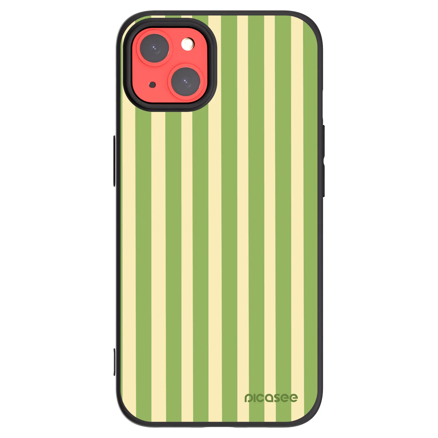 Picasee silikonski črni ovitek za Apple iPhone 13 - Lines Matcha