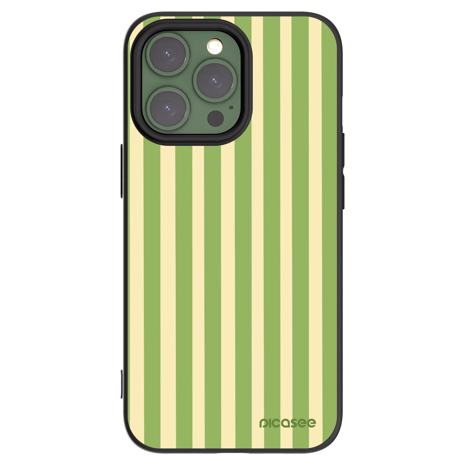 Picasee silikonski črni ovitek za Apple iPhone 13 Pro - Lines Matcha