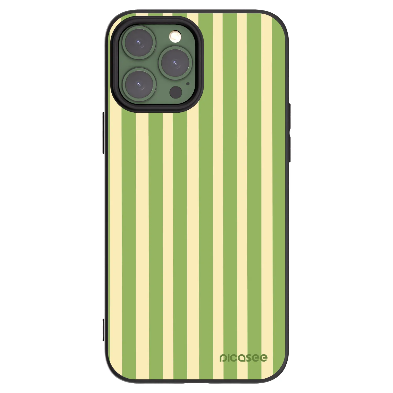 Picasee silikonski črni ovitek za Apple iPhone 13 Pro Max - Lines Matcha