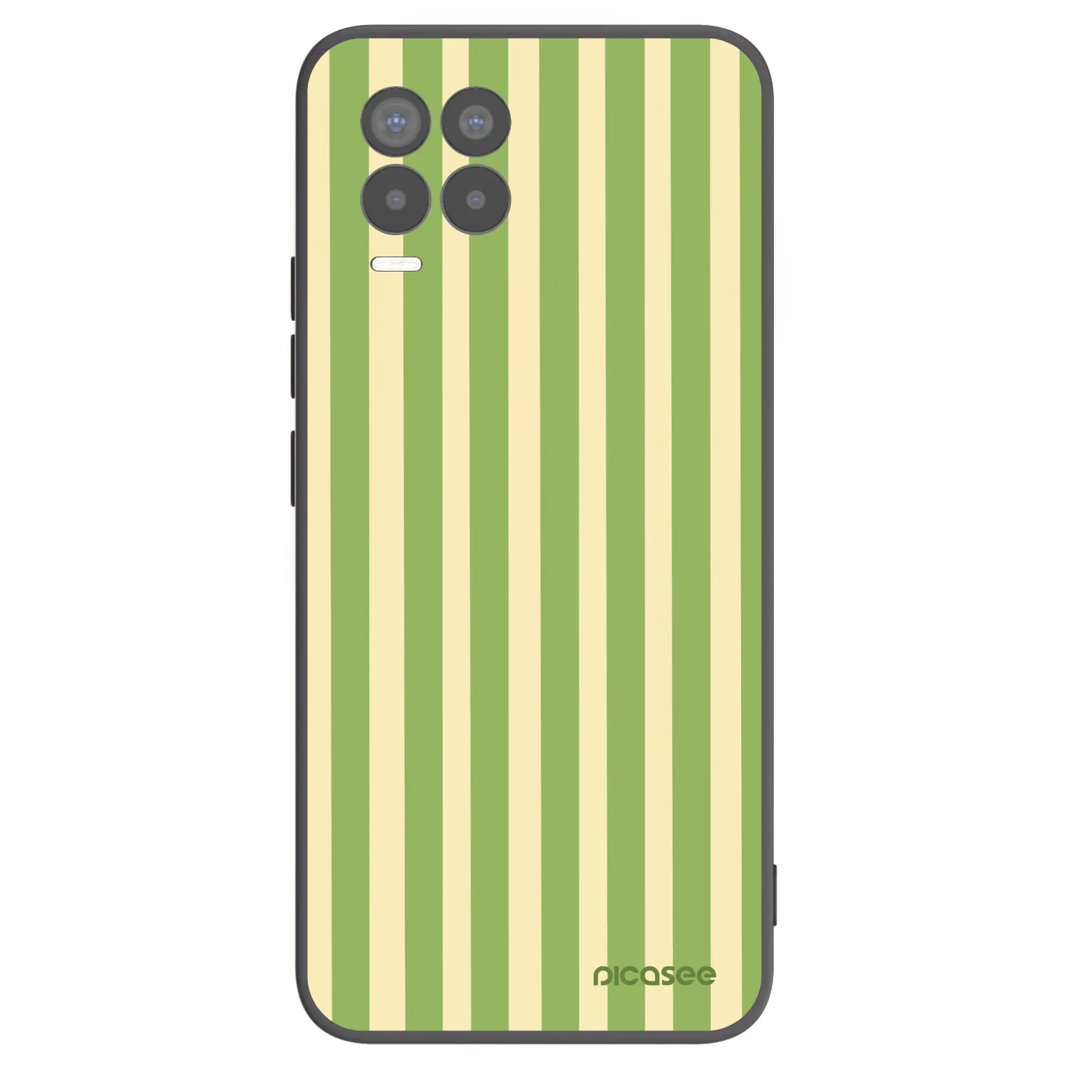 Picasee silikonski črni ovitek za Realme 8 Pro - Lines Matcha