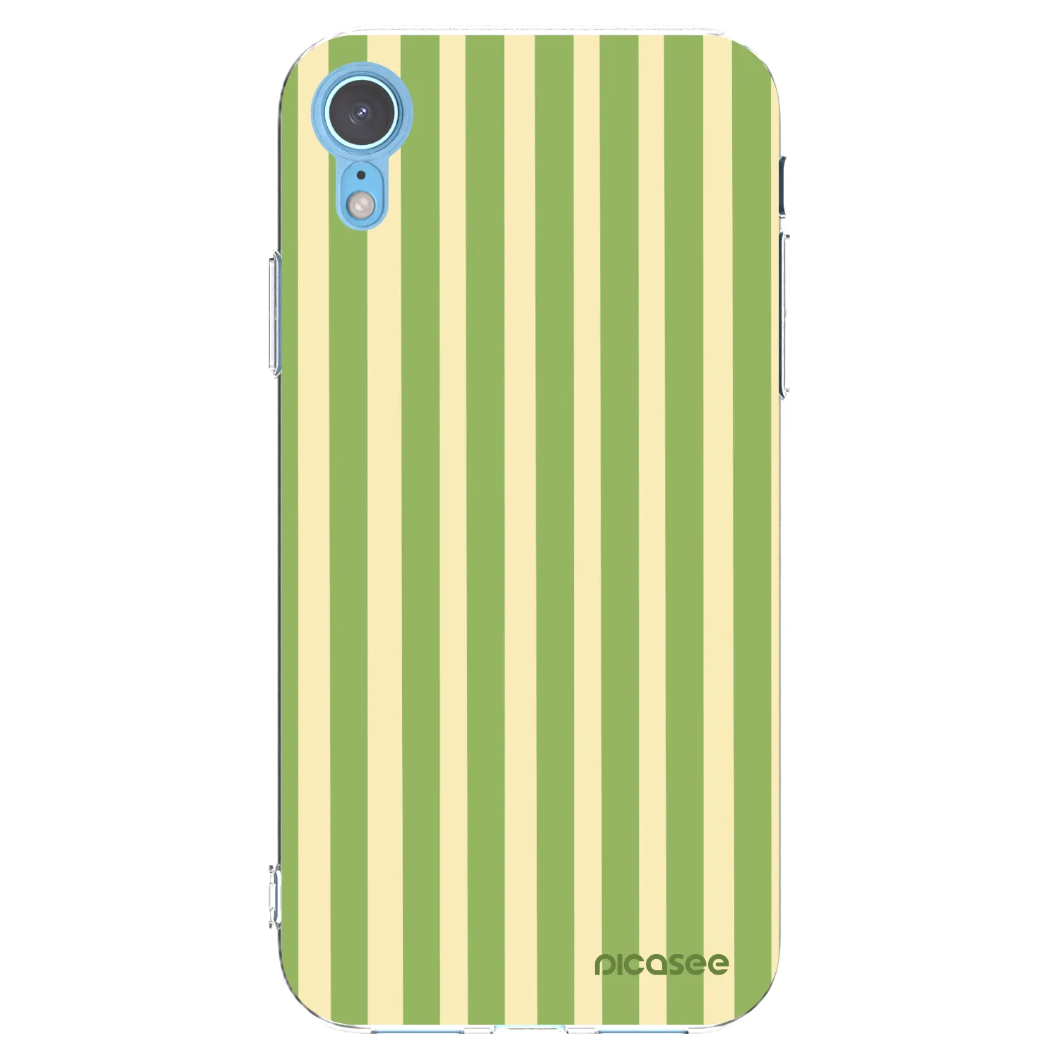 Picasee silikonski prozorni ovitek za Apple iPhone XR - Lines Matcha