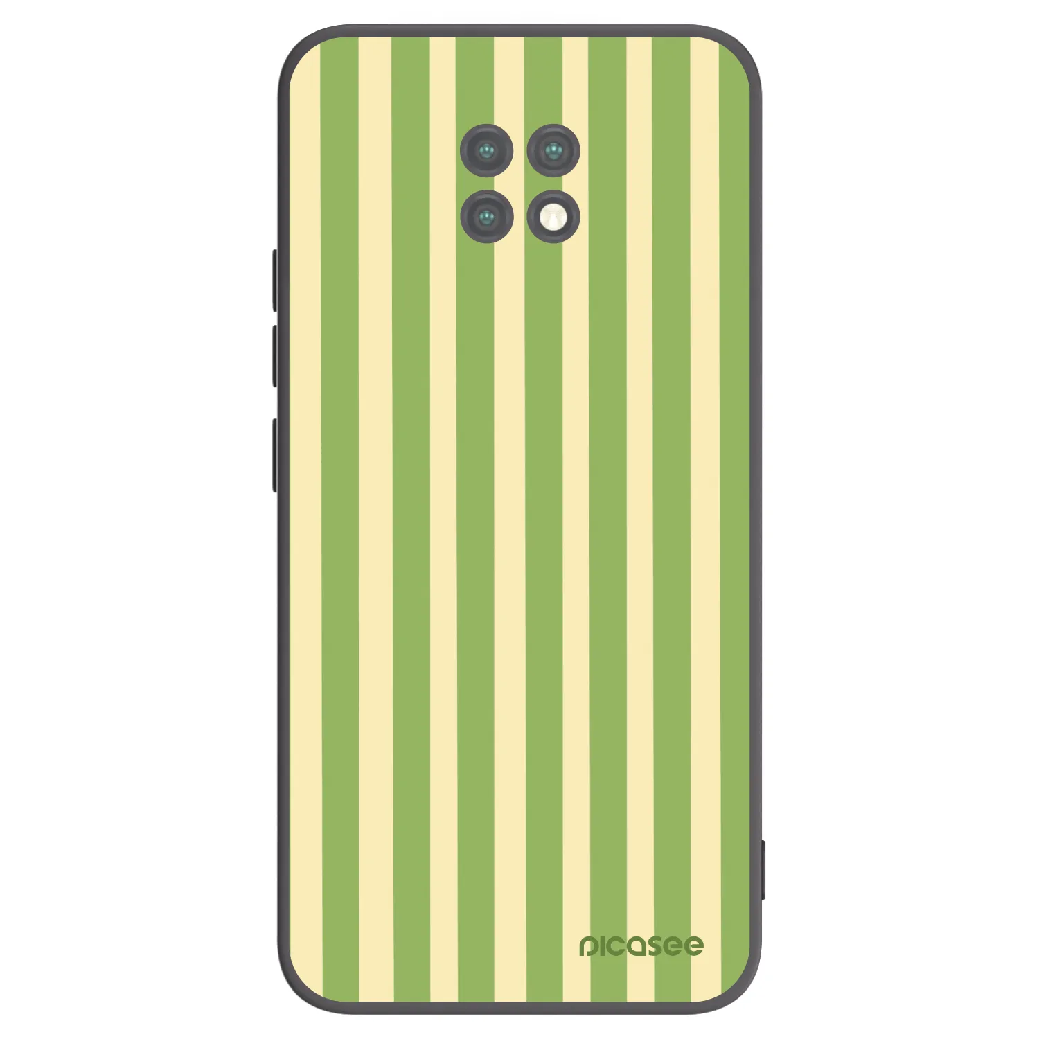 Picasee silikonski črni ovitek za Xiaomi Redmi Note 9T - Lines Matcha