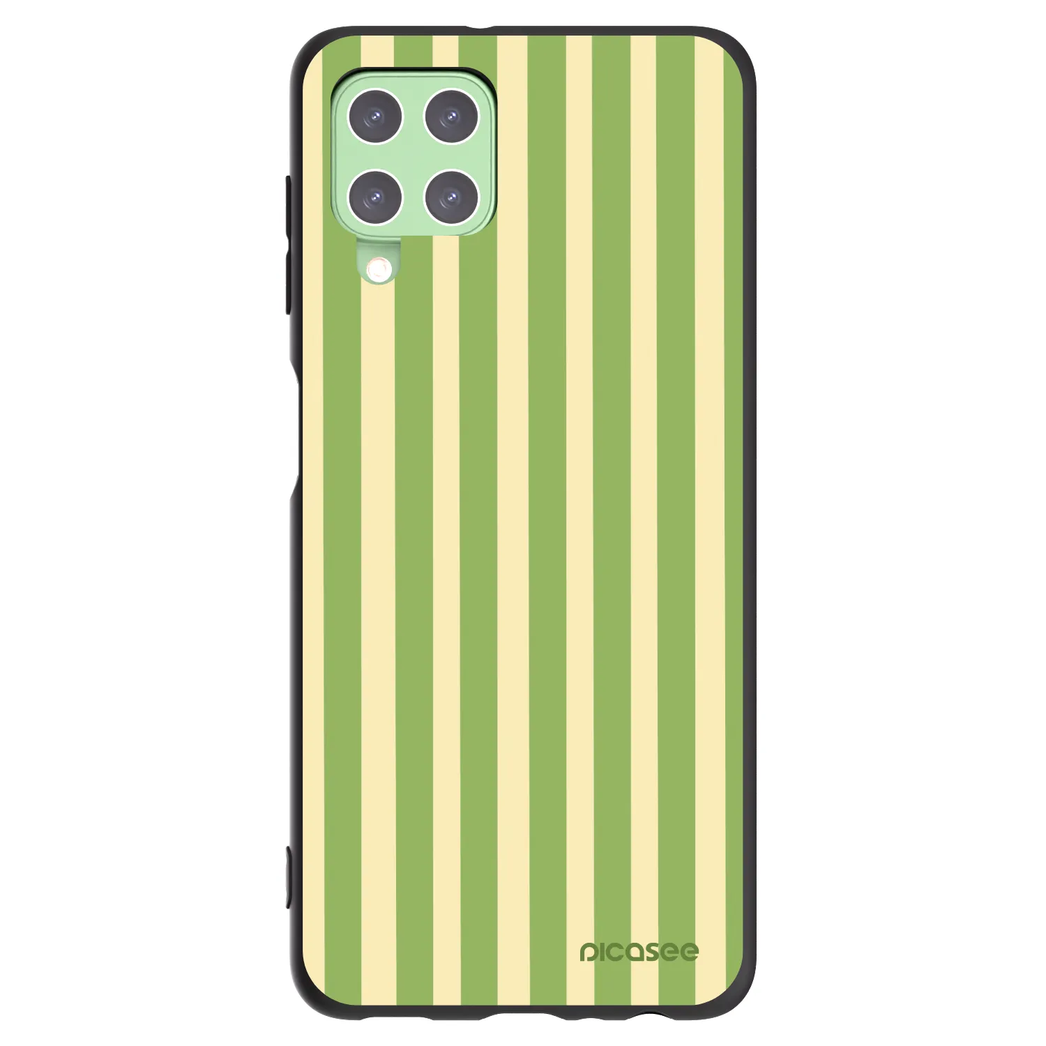 Picasee silikonski črni ovitek za Samsung Galaxy A22 A225F 4G - Lines Matcha