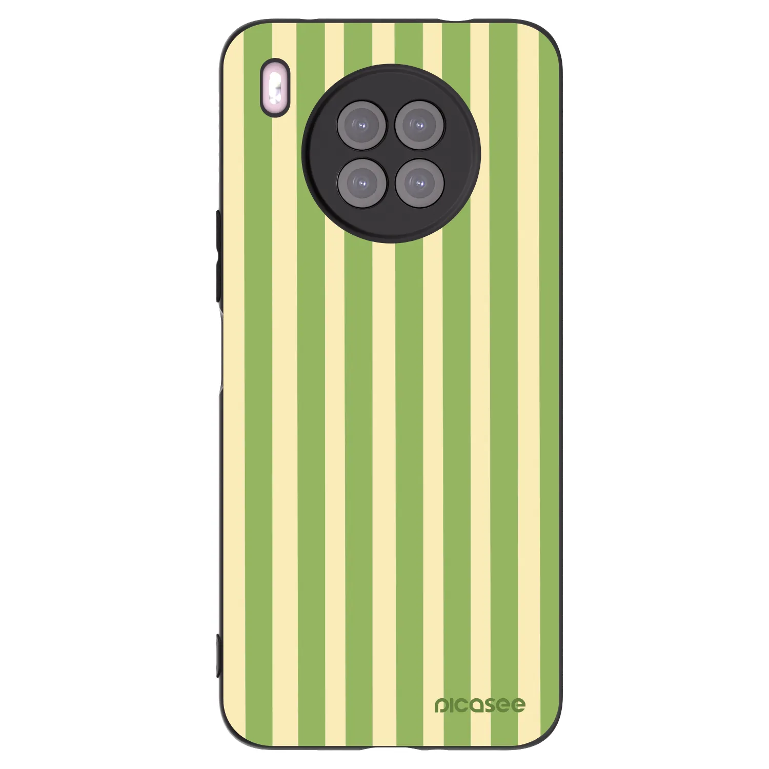 Picasee silikonski črni ovitek za Huawei Nova 8i - Lines Matcha