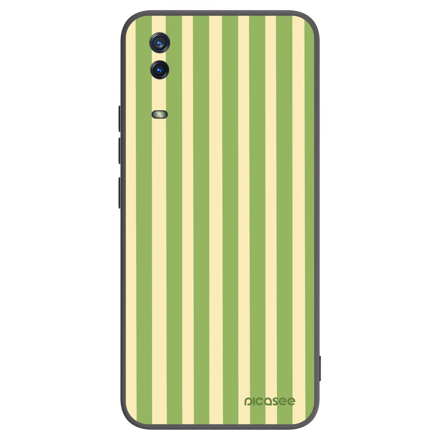 Picasee silikonski črni ovitek za Vivo Y11s - Lines Matcha