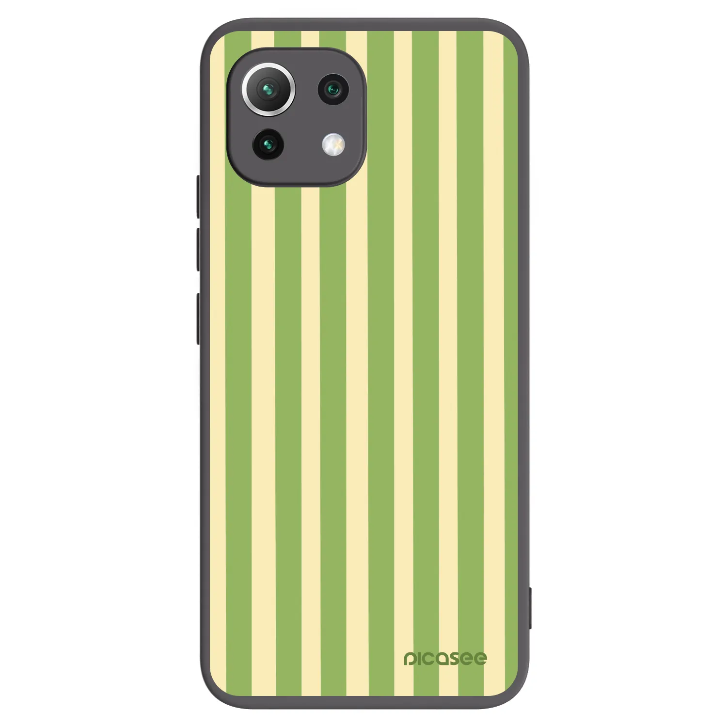 Picasee silikonski črni ovitek za Xiaomi 11 Lite 5G NE - Lines Matcha