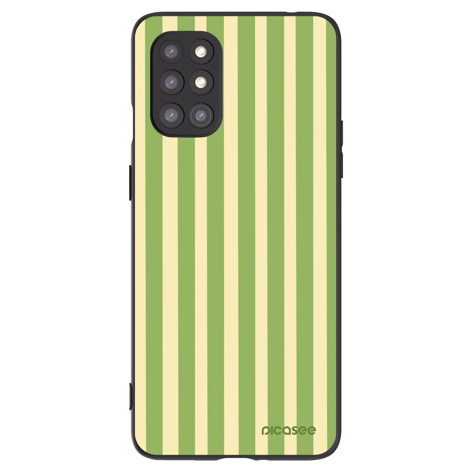 Picasee silikonski črni ovitek za OnePlus 8T - Lines Matcha