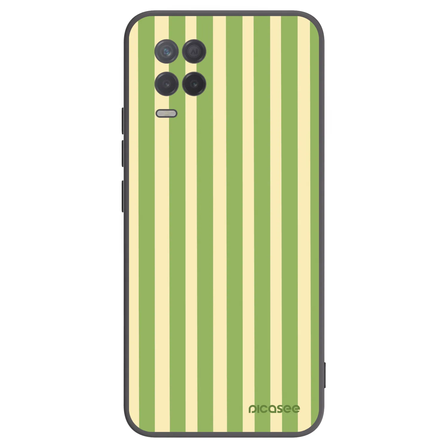 Picasee silikonski črni ovitek za Realme 8 5G - Lines Matcha