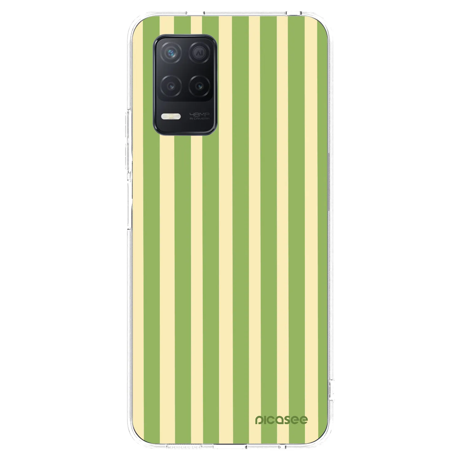 Picasee silikonski prozorni ovitek za Realme 8 5G - Lines Matcha