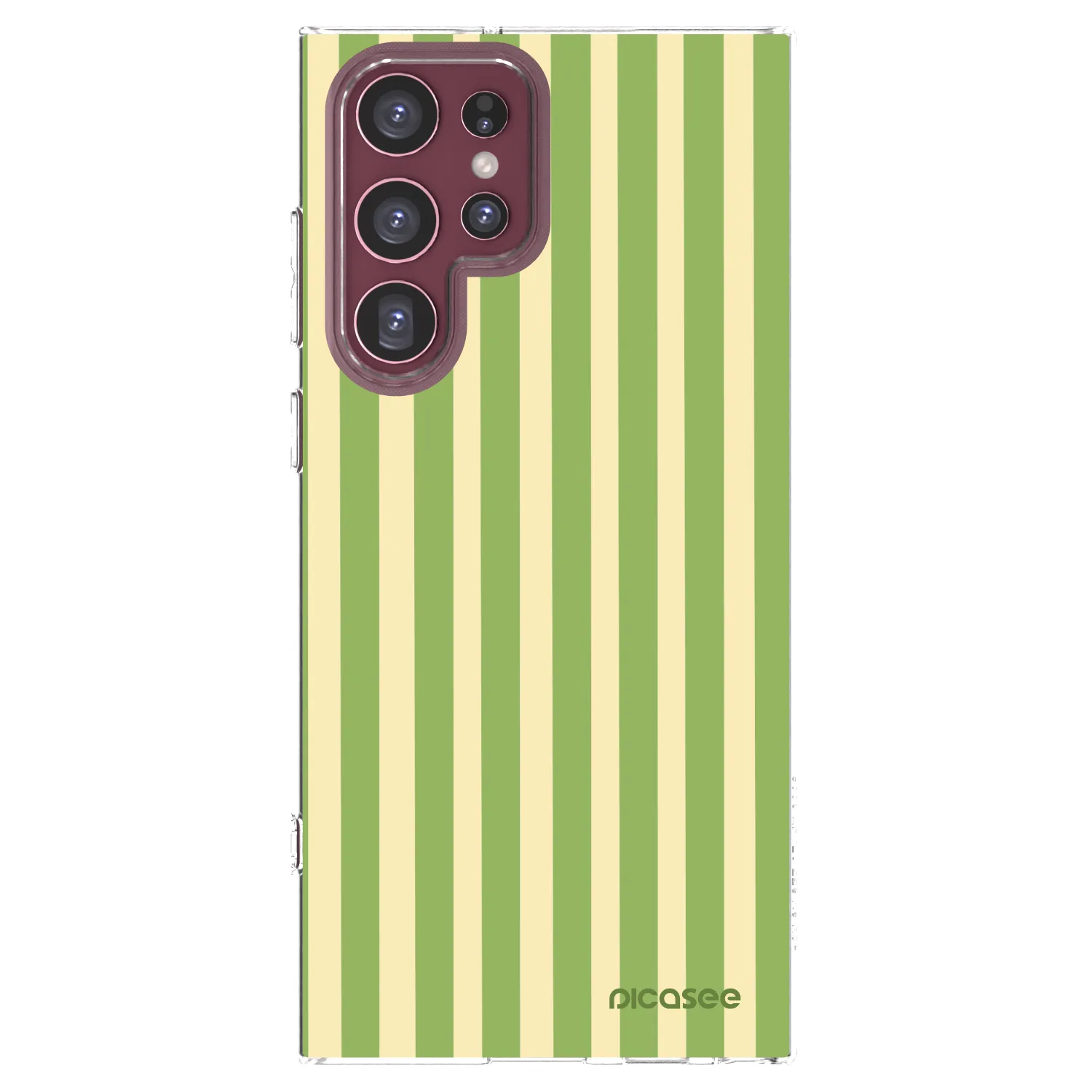 Picasee silikonski prozorni ovitek za Samsung Galaxy S22 Ultra 5G - Lines Matcha