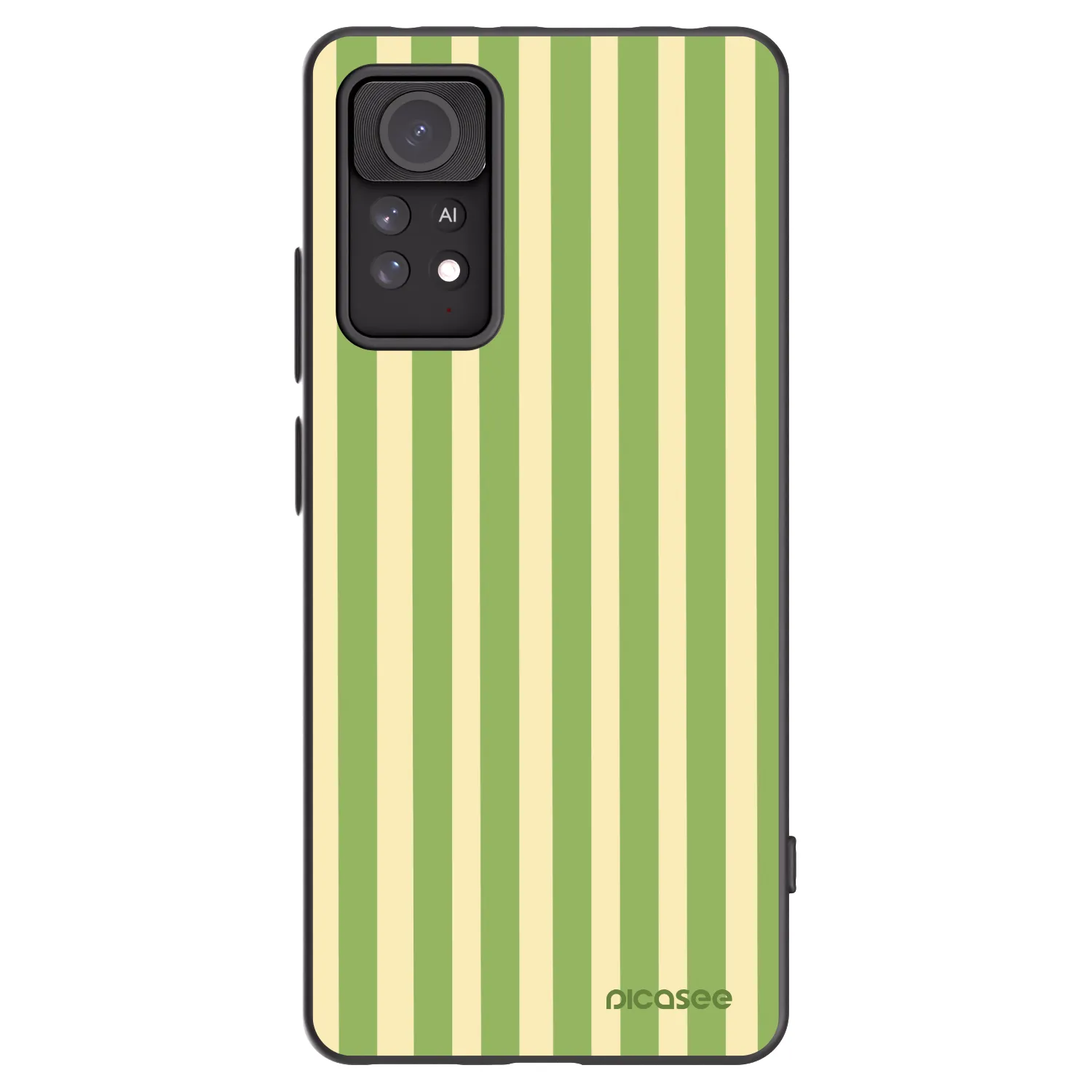 Picasee silikonski črni ovitek za Xiaomi Redmi Note 11 Pro - Lines Matcha