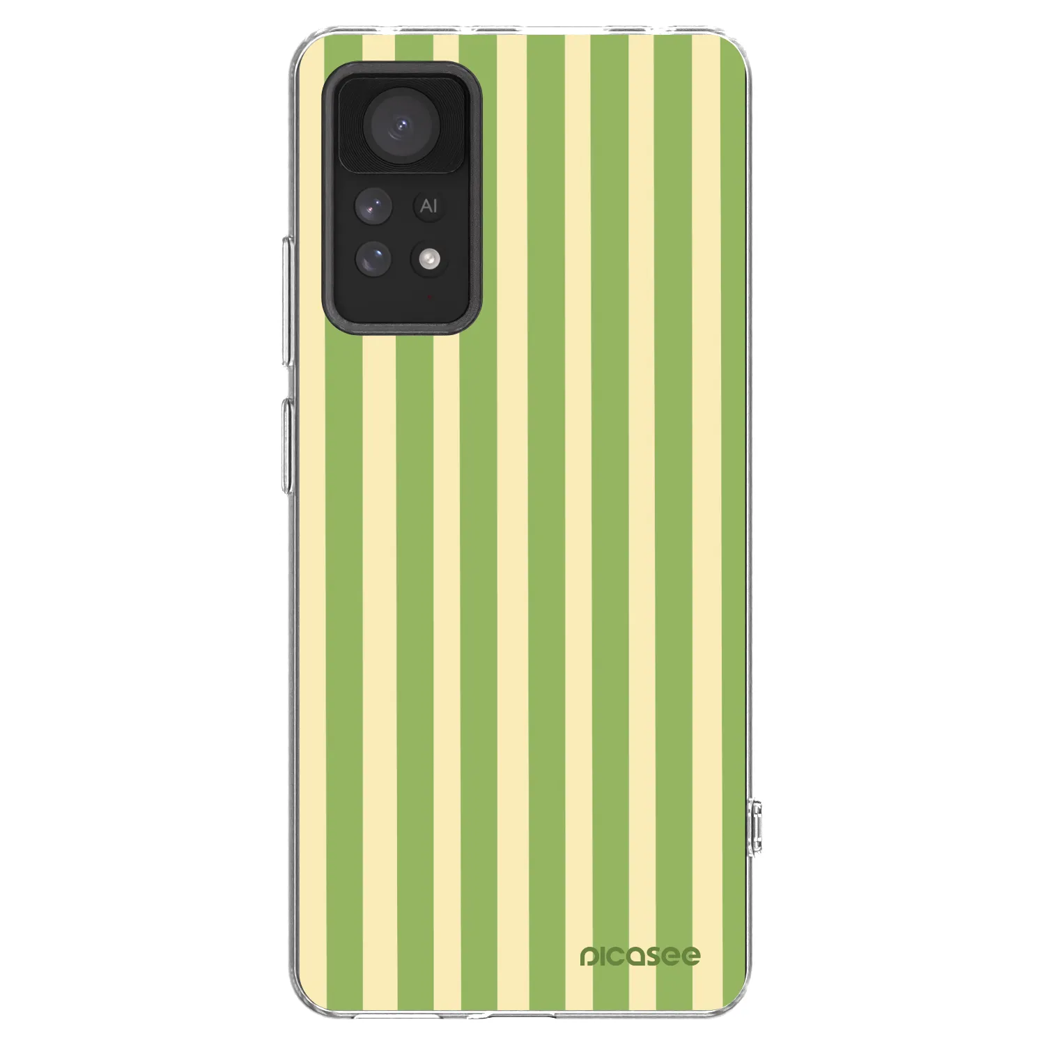 Picasee silikonski prozorni ovitek za Xiaomi Redmi Note 11 Pro - Lines Matcha