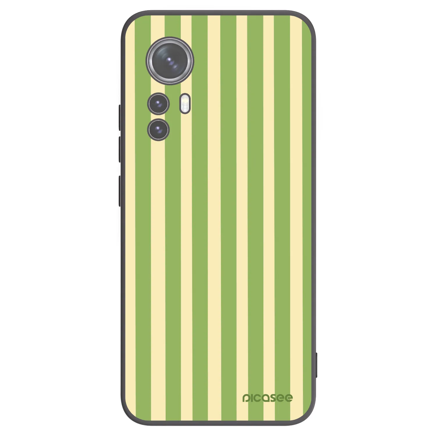 Picasee silikonski črni ovitek za Xiaomi 12 - Lines Matcha