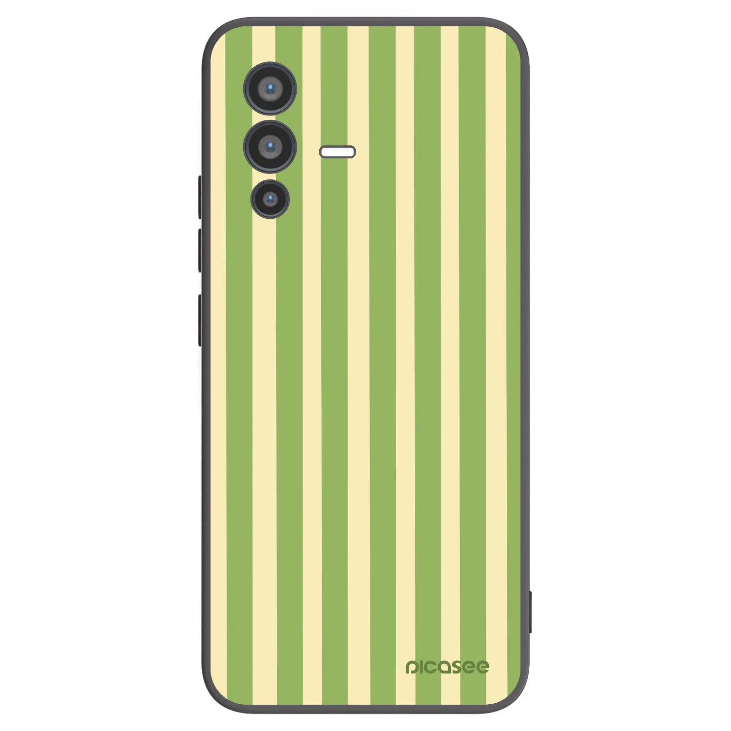 Picasee silikonski črni ovitek za Vivo V23 5G - Lines Matcha