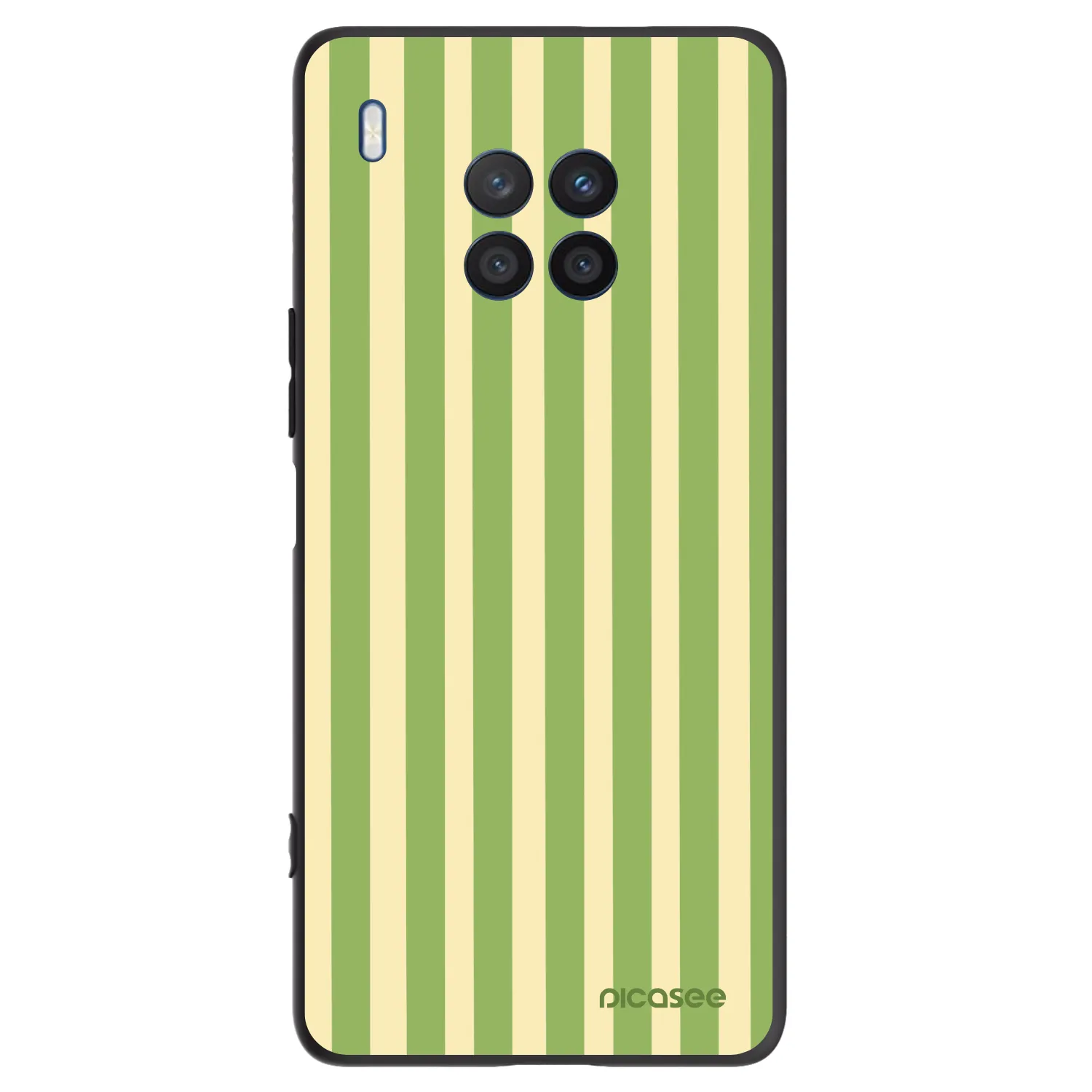 Picasee silikonski črni ovitek za Honor 50 Lite - Lines Matcha