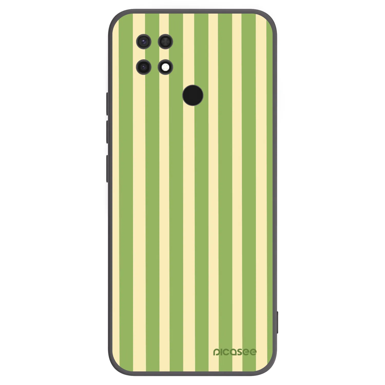 Picasee silikonski črni ovitek za Xiaomi Redmi 10C - Lines Matcha